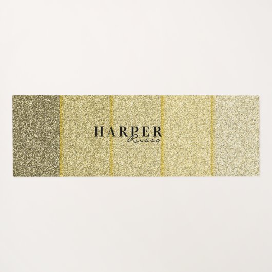 Blush Pink glitter Yoga Mat (Achterkant (horizontaal))