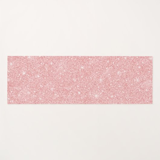Blush Pink glitter Yoga Mat (Voorkant (horizontaal))
