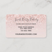 Blush Pink Glitzy Glitter Sparkle Visitekaartje (Voorkant)