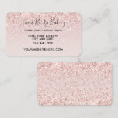 Blush Pink Glitzy Glitter Sparkle Visitekaartje (Voorkant / Achterkant)