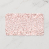 Blush Pink Glitzy Glitter Sparkle Visitekaartje (Achterkant)