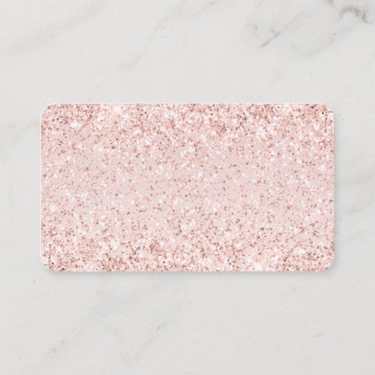 Blush Pink Glitzy Glitter Sparkle Visitekaartje (Achterkant)