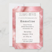 Blush Pink Glitzy Sparkle Pink Fur Kaart (Voorkant)