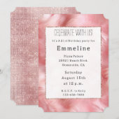 Blush Pink Glitzy Sparkle Pink Fur Kaart (Voorkant / Achterkant)