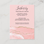 Blush Pink Gold Agaat Lash Extension Nazorg Visitekaartje (Achterkant)