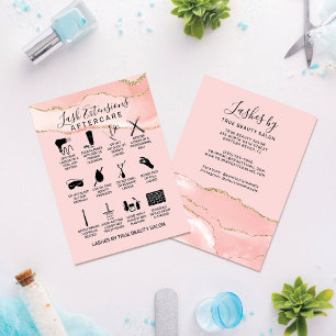 Blush Pink Gold Agaat Lash Extension Nazorg Visitekaartje