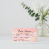 Blush Pink Gold Agaat Marble Credit Visitekaartje (Staand voorkant)