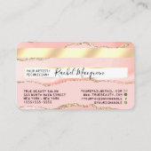 Blush Pink Gold Agaat Marble Credit Visitekaartje (Achterkant)
