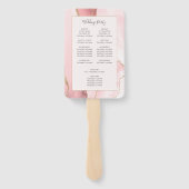 Blush Pink Gold Agate Wedding Program Handwaaier (Achterkant)
