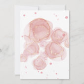 Blush Pink Gold Alcohol Ink 100th Birthday Party Kaart (Achterkant)