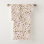 Blush Pink Gold Animal Print Bad Handdoek (Insitu)