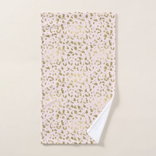 Blush Pink Gold Animal Print Bad Handdoek (Handdoek)