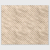 Blush Pink Gold Antiek Glam Stripes Cadeaupapier (Vlak)