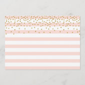 Blush Pink Gold Baby Girl Shower Mam to be Mama Advieskaart (Achterkant)
