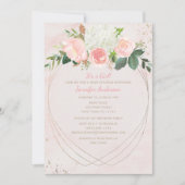 Blush Pink Gold Baby shower Kaart (Voorkant)