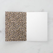 Blush Pink Gold Black Leopard Print Kaart (Binnen)