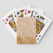 Blush Pink Gold Bling Luxeklepspiegel Pokerkaarten (Achterkant)