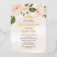 Blush Pink Gold Bloem Tiara Quinceanera