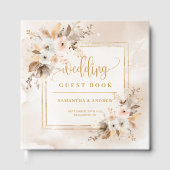 Blush Pink Gold Boho Herfst bruiloft gastenboek (Voorkant)
