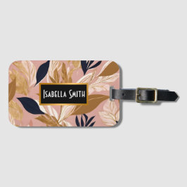 Blush Pink Gold Boho laat modern Collectie achter Bagagelabel