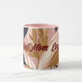 Blush Pink Gold Boho laat modern Collectie achter Mok (Midden)