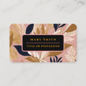 Blush Pink Gold Boho laat modern Collectie achter Visitekaartje (Voorkant)