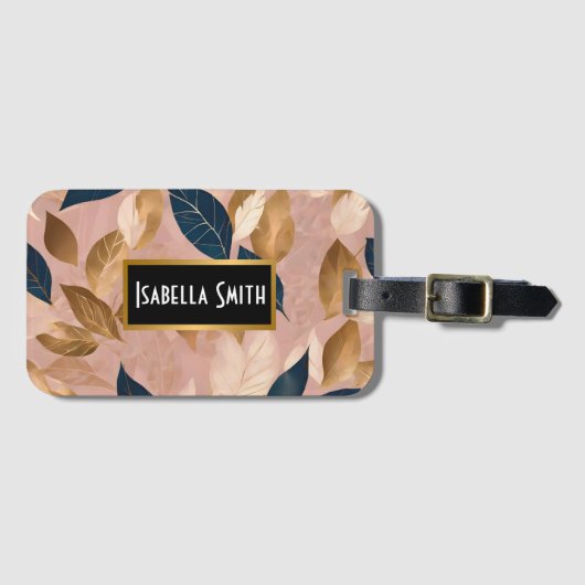 Blush Pink Gold Boho laat populair Collectie achte Bagagelabel (Voorkant (horizontaal))