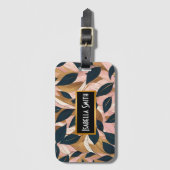 Blush Pink Gold Boho laat trendy Collectie achter Bagagelabel (Voorkant (verticaal))