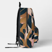 Blush Pink Gold Boho laat trendy Collectie achter Bedrukte Rugzak (Links)