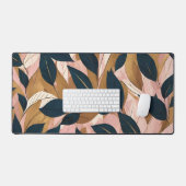 Blush Pink Gold Boho laat trendy Collectie achter Bureaumat (Keyboard & Muis)