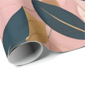 Blush Pink Gold Boho laat trendy Collectie achter Cadeaupapier (Rol Hoek)