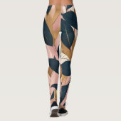 Blush Pink Gold Boho laat trendy Collectie achter Leggings (Achterkant)