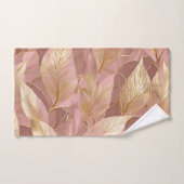 Blush Pink Gold Boho Modern Leaves Collectie Bad Handdoek (Handdoek)