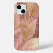 Blush Pink Gold Boho Modern Leaves Collectie Case-Mate iPhone Case (Achterkant)