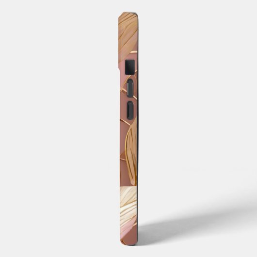 Blush Pink Gold Boho Modern Leaves Collectie Case-Mate iPhone Case (Achterkant / Links)