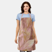 Blush Pink Gold Boho Modern Leaves Collectie Schort (Gedragen)