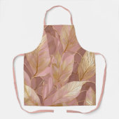 Blush Pink Gold Boho Modern Leaves Collectie Schort (Voorkant)