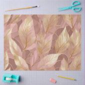 Blush Pink Gold Boho Modern Leaves Collectie Tissuepapier (Craft)