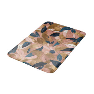 Blush Pink Gold Boho Popular Leaves Collectie Badmat