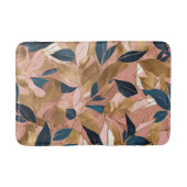 Blush Pink Gold Boho Popular Leaves Collectie Badmat (Voorkant)