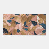 Blush Pink Gold Boho Popular Leaves Collectie Bureaumat (Voorkant)