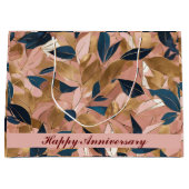 Blush Pink Gold Boho Popular Leaves Collectie Groot Cadeauzakje (Voorkant)