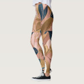 Blush Pink Gold Boho Popular Leaves Collectie Leggings (Links)