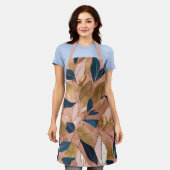 Blush Pink Gold Boho Popular Leaves Collectie Schort (Gedragen)