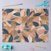 Blush Pink Gold Boho Popular Leaves Collectie Tissuepapier (Craft)