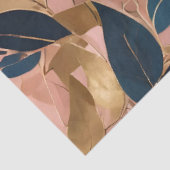 Blush Pink Gold Boho Popular Leaves Collectie Tissuepapier (Detail)