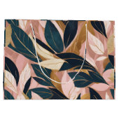 Blush Pink Gold Boho Trendy Leaves Collectie Groot Cadeauzakje (Achterkant)