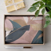 Blush Pink Gold Boho Trendy Leaves Collectie Tissuepapier (Geschenk)