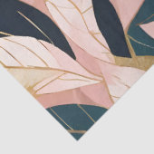 Blush Pink Gold Boho Trendy Leaves Collectie Tissuepapier (Detail)