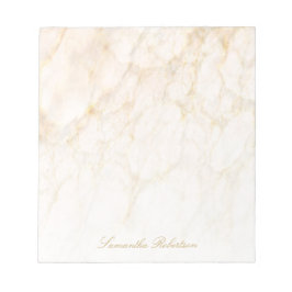 Blush Pink Gold Brown Elegant Marble Notitieblok